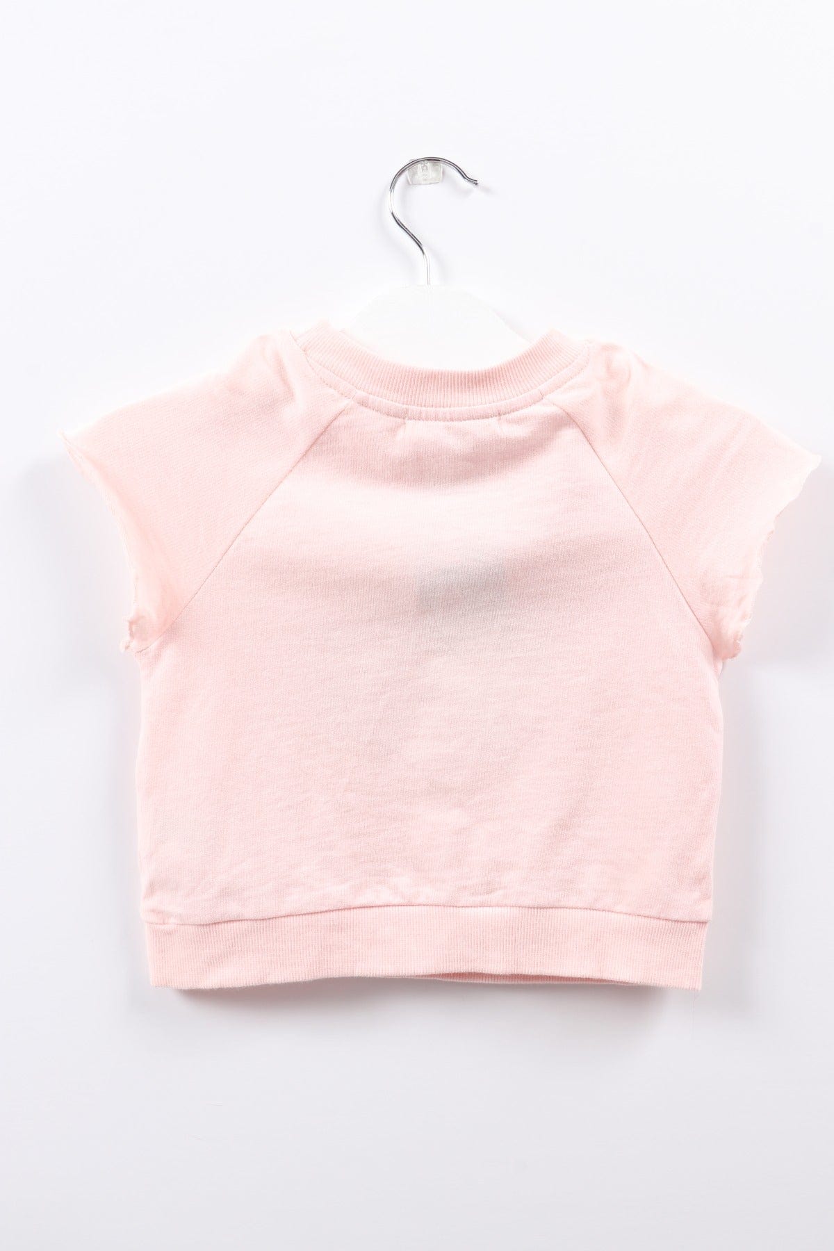 جينجرسنابس تي شيرت بناتي قصير نص كم بطبعة على الصدر أزرق