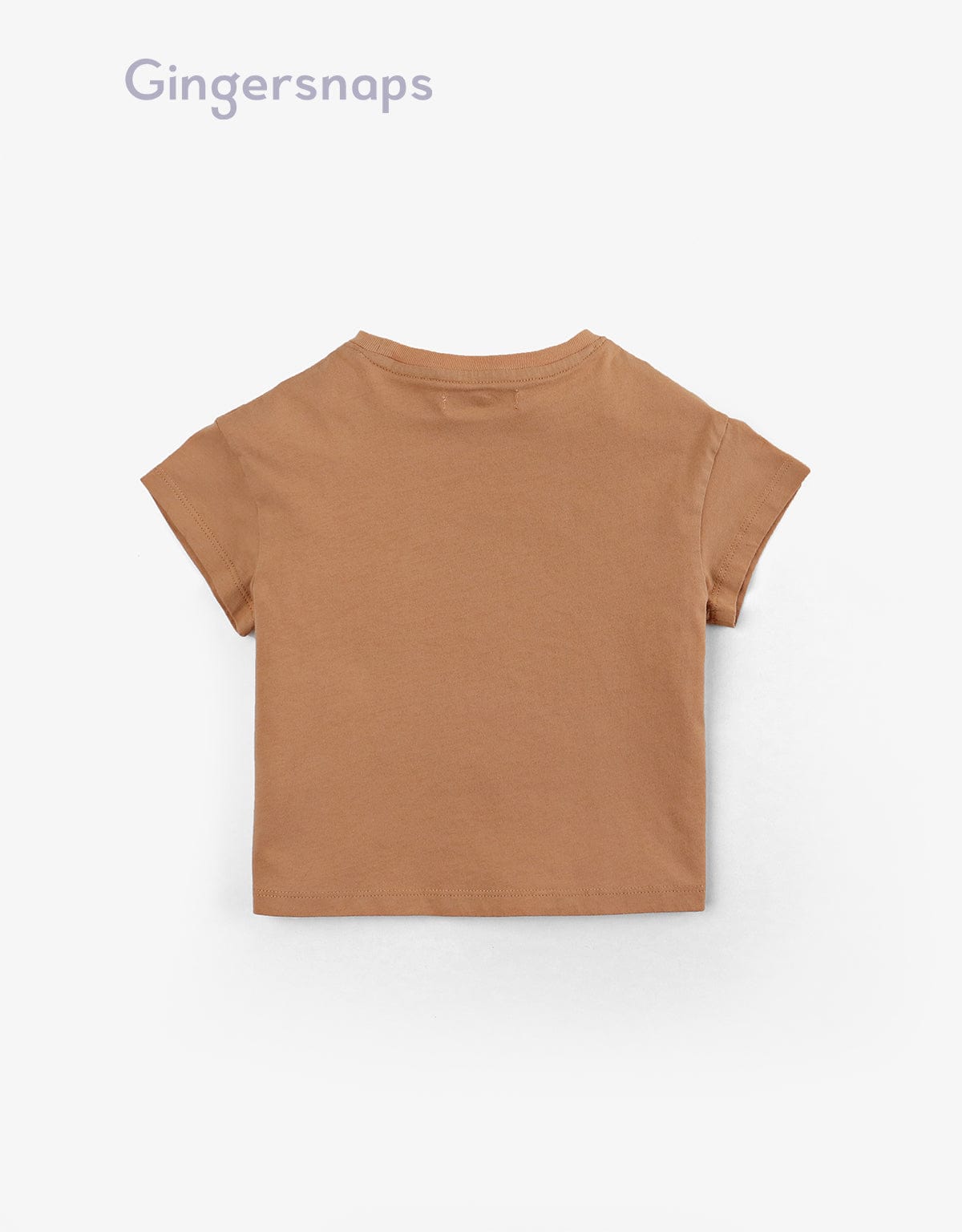 جينجرسنابس تيشيرت بنات بطبعة وردة بني