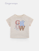 جينجرسنابس تيشيرت بنات بنمط كتابة أبيض