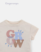 جينجرسنابس تيشيرت بنات بنمط كتابة أبيض