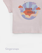 جينجرسنابس تي شيرت بناتي بطبعة شمس وردي