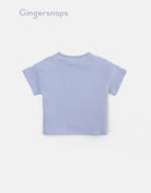 جينجرسنابس تي شيرت بنات بطبعة نظارة أزرق