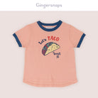 جينجرسنابس تي شيرت بناتي بطبعة تاكو أحمر بنفسجي