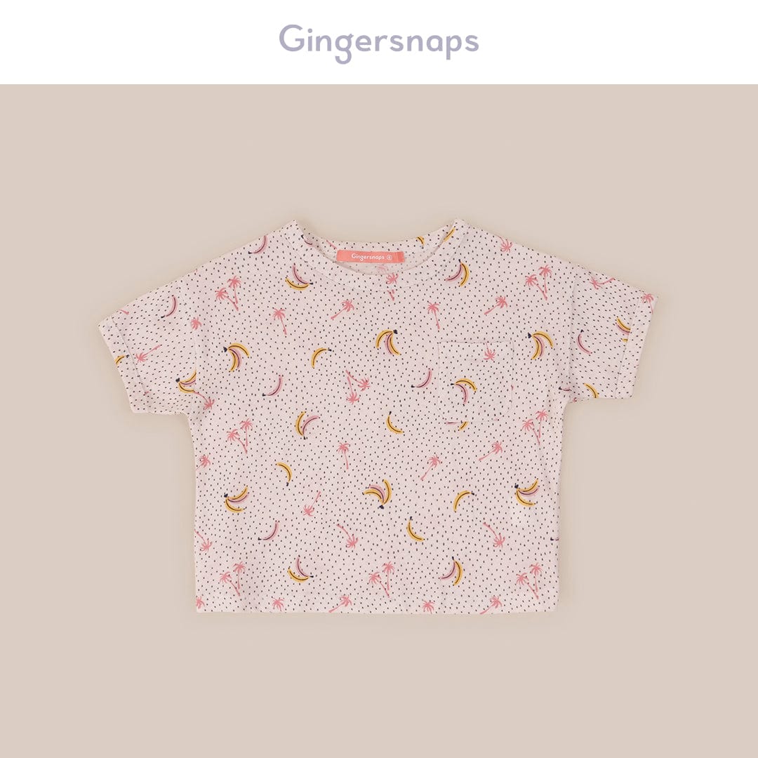 جينجرسنابس تي شيرت بناتي بنمط فواكة متعدد الألوان