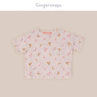 جينجرسنابس تي شيرت بناتي بنمط فواكة متعدد الألوان