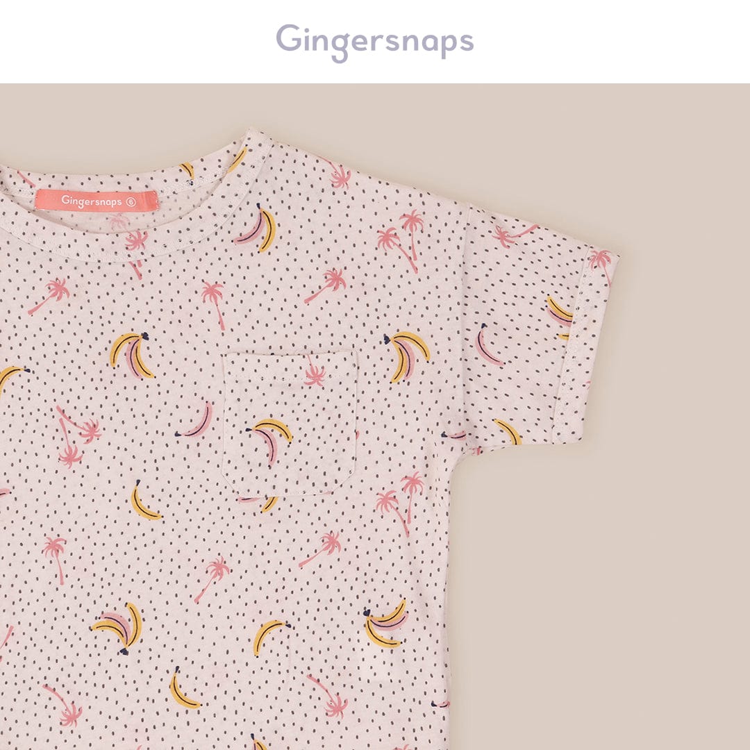 جينجرسنابس تي شيرت بناتي بنمط فواكة متعدد الألوان