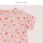 جينجرسنابس تي شيرت بناتي بنمط كمثرى متعدد الألوان