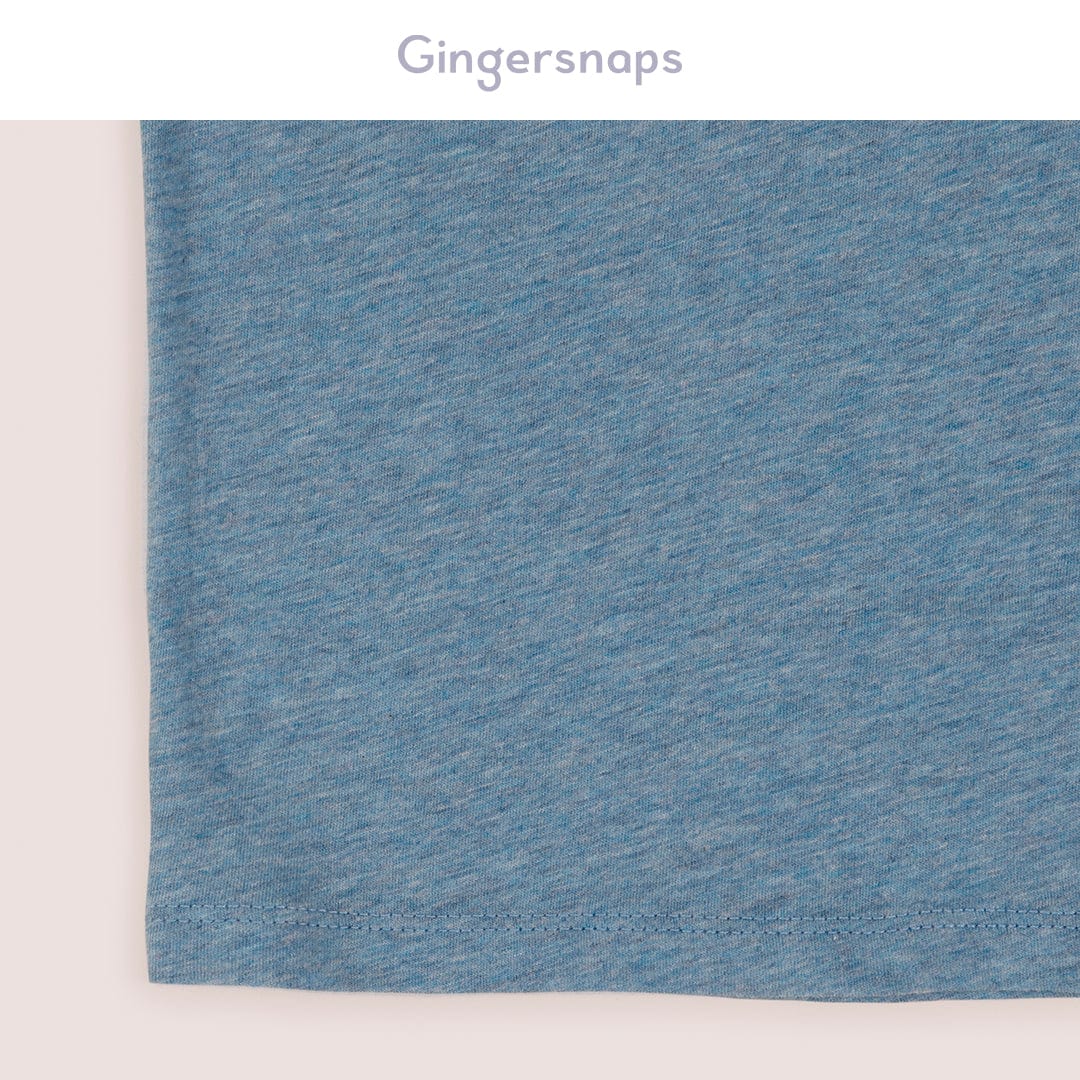 جينجرسنابس تي شيرت بناتي بطبعة كتابة أزرق فيروزي