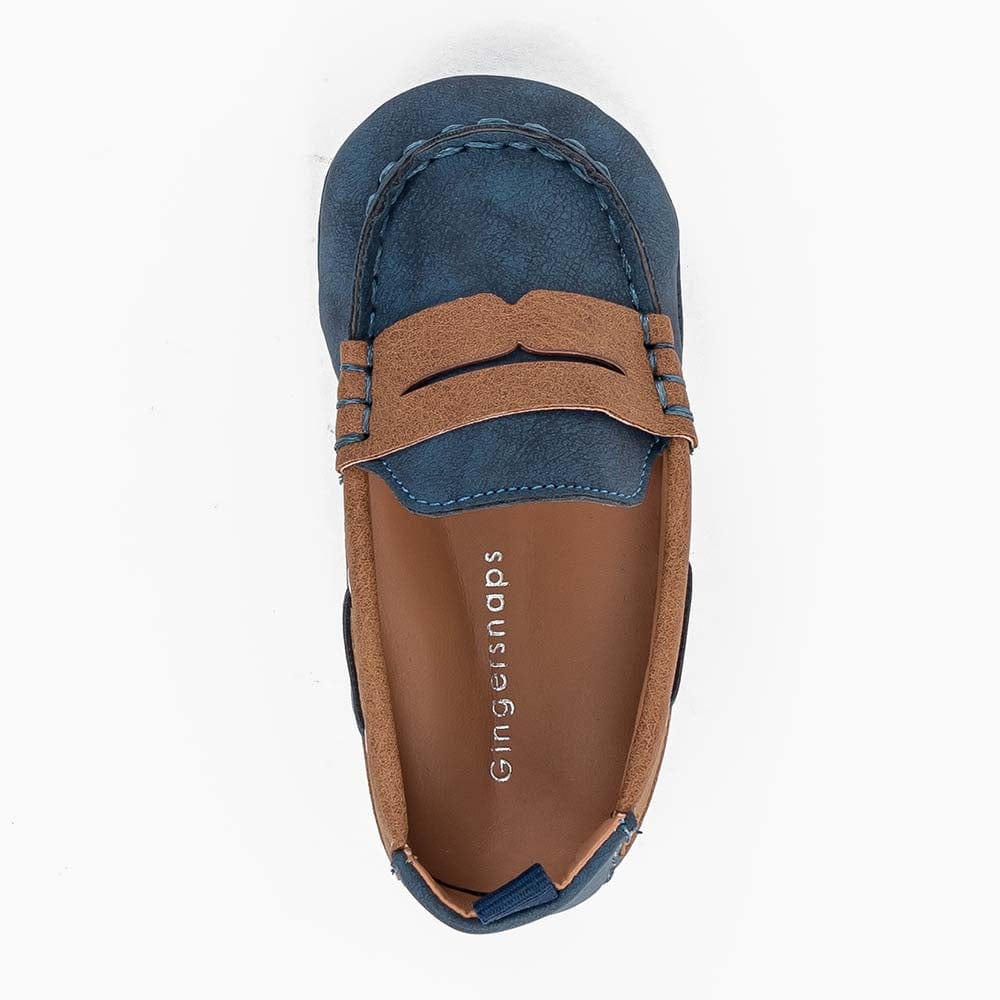 جينجرسنابس حذاء ولادي رضع ملون أزرق داكن/بني