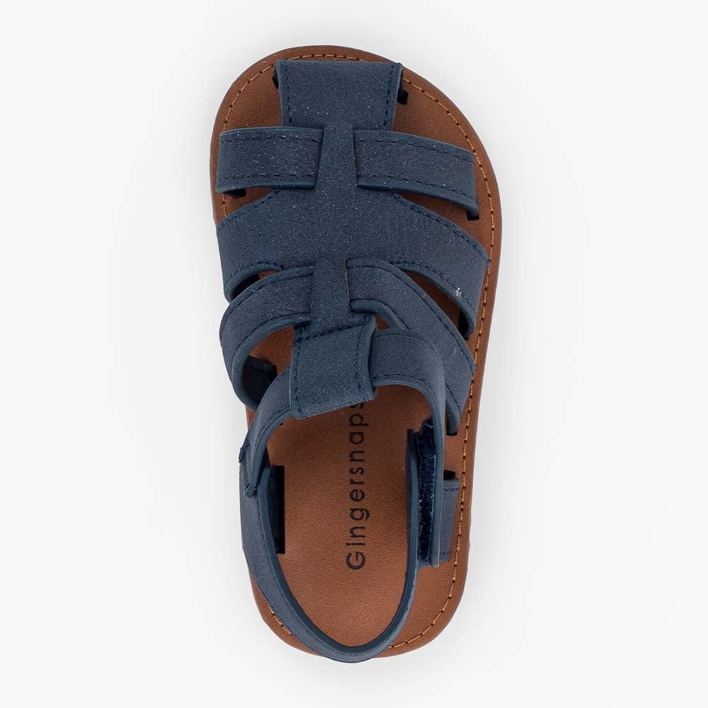 جينجرسنابس حذاء ولادي رضع مفتوح سادة أزرق غامق