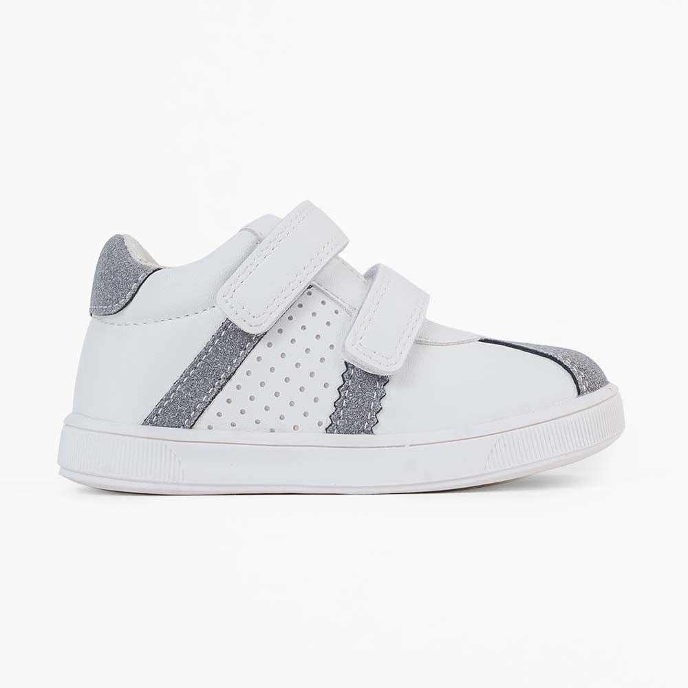 جينجرسنابس كوتشي ولادي رضع سادة أبيض/رمادي