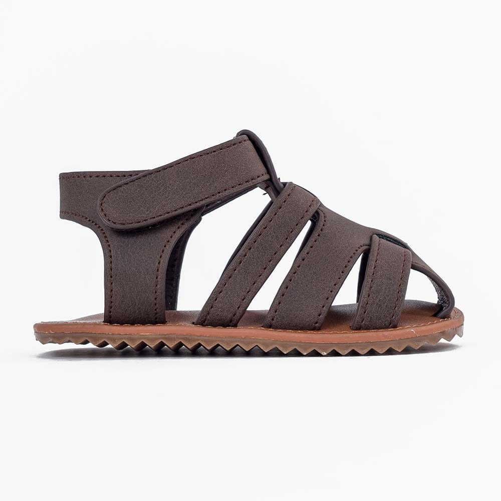 جينجرسنابس حذاء ولادي رضع مفتوح بني غامق