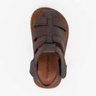 جينجرسنابس حذاء ولادي رضع مفتوح بني غامق