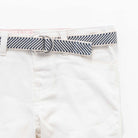 جينجرسنابس شورت جينز أبيض بحزام رضع ولادي أبيض