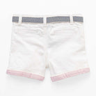 جينجرسنابس شورت جينز أبيض بحزام رضع ولادي أبيض