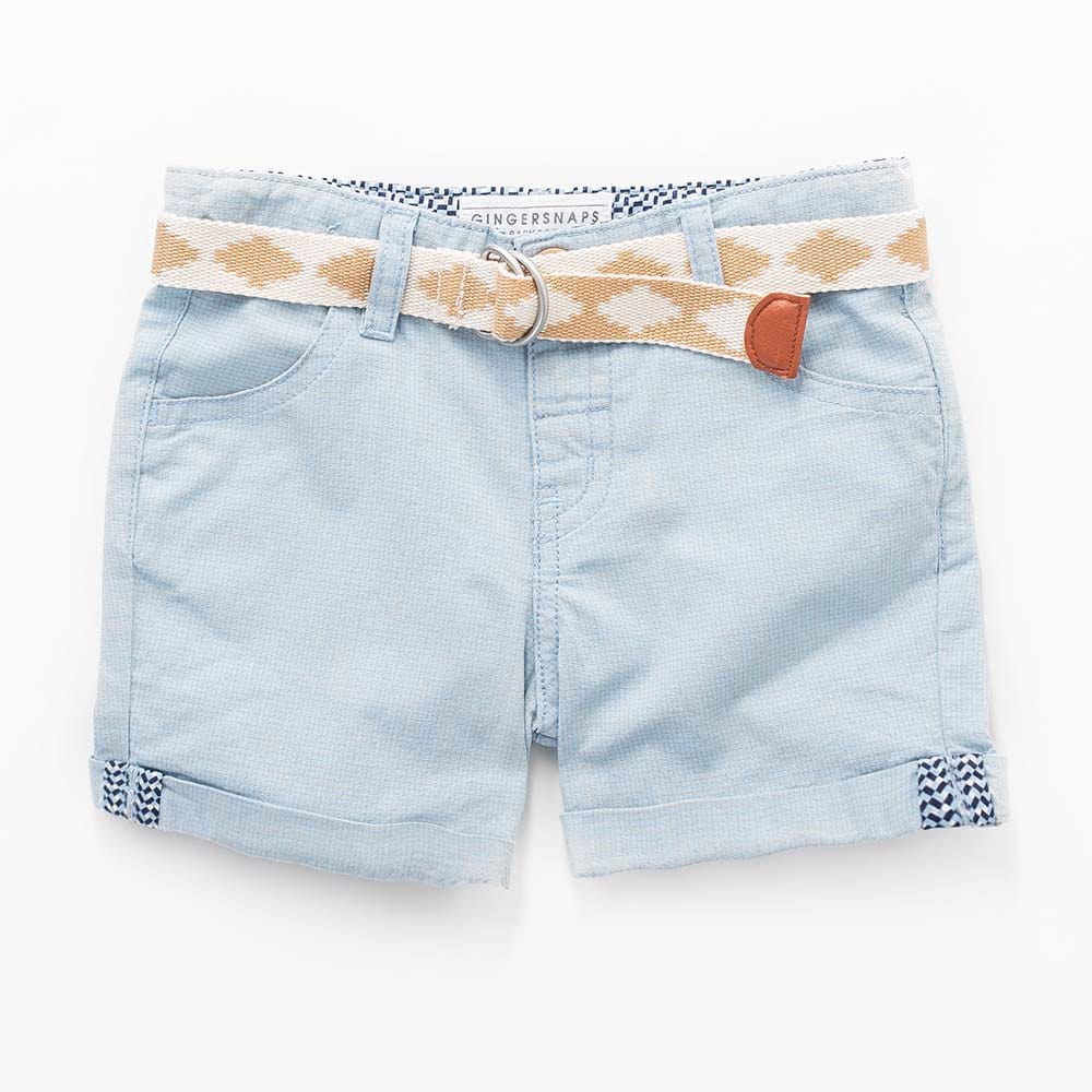 جينجرسنابس شورت قصير بجيوب ولادي رضع أزرق فاتح