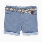 جينجرسنابس شورت قصير بثنية ولادي رضع أزرق غامق