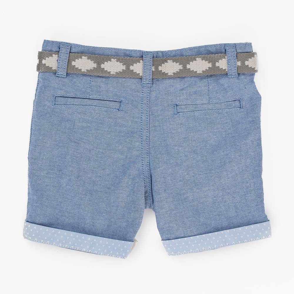 جينجرسنابس شورت قصير بثنية ولادي رضع أزرق غامق