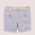 جينجرسنابس شورت بيبي ولاد مشبح ملحق بحزام رمادي