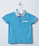 جينجرسنابس تي شيرت أولادي بولو بجيب أمامي لانترن بلو