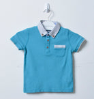 جينجرسنابس تي شيرت أولادي بولو بجيب أمامي لانترن بلو