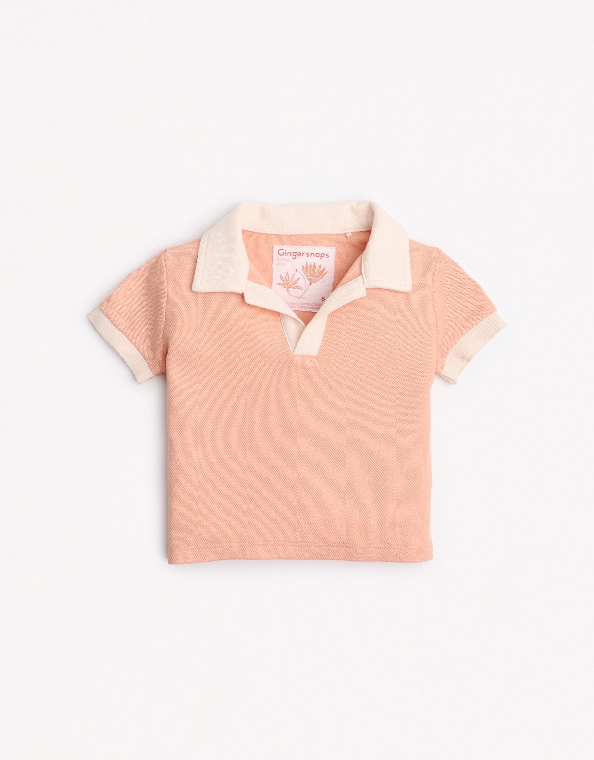 جينجرسنابس تيشيرت بولو بياقة لون مختلف أحمر بنفسجي