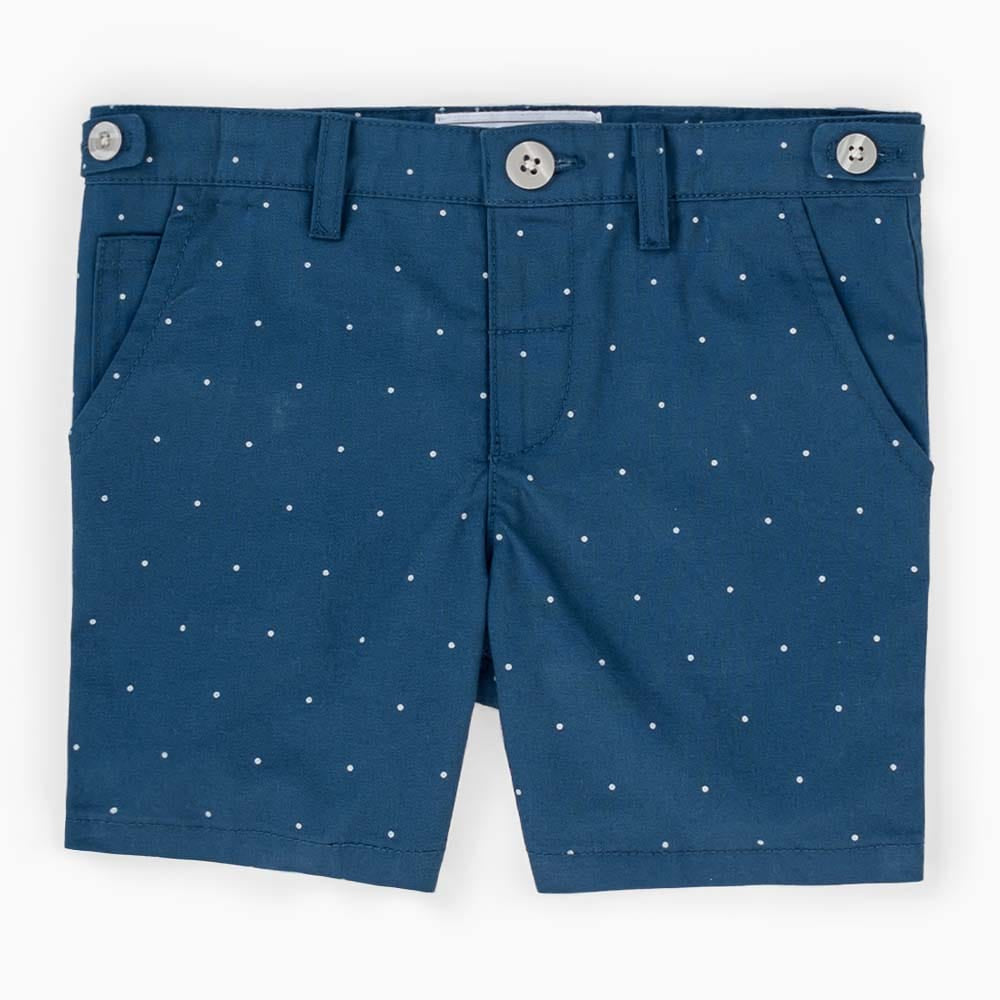 جينجرسنابس شورت منقط بجيوب جانبية ولادي رضع أزرق غامق