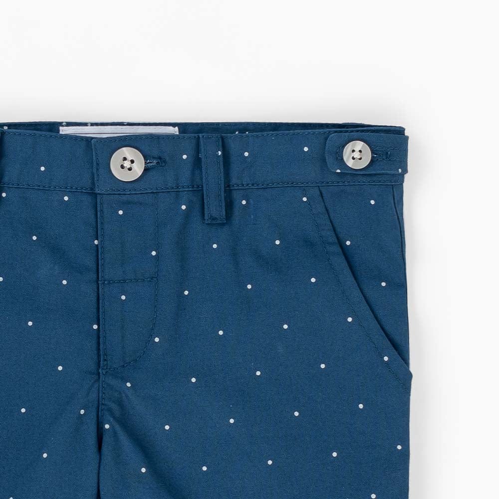 جينجرسنابس شورت منقط بجيوب جانبية ولادي رضع أزرق غامق