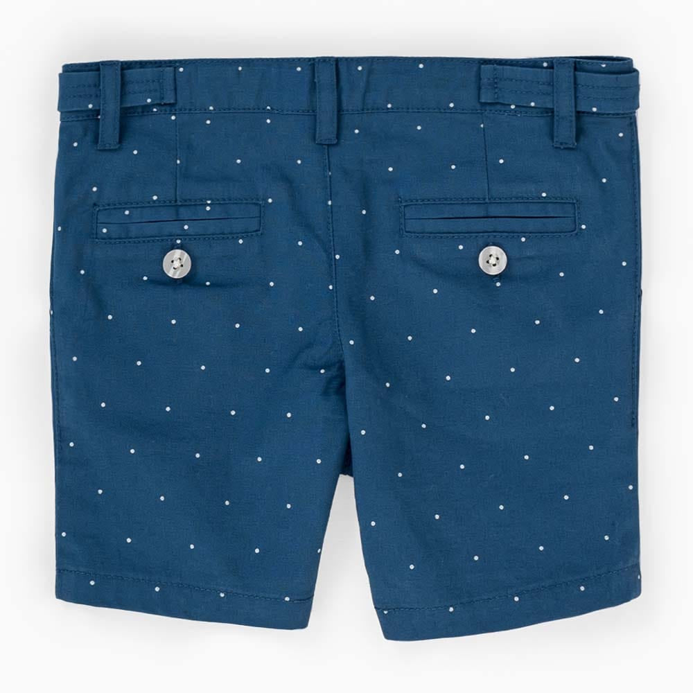 جينجرسنابس شورت منقط بجيوب جانبية ولادي رضع أزرق غامق