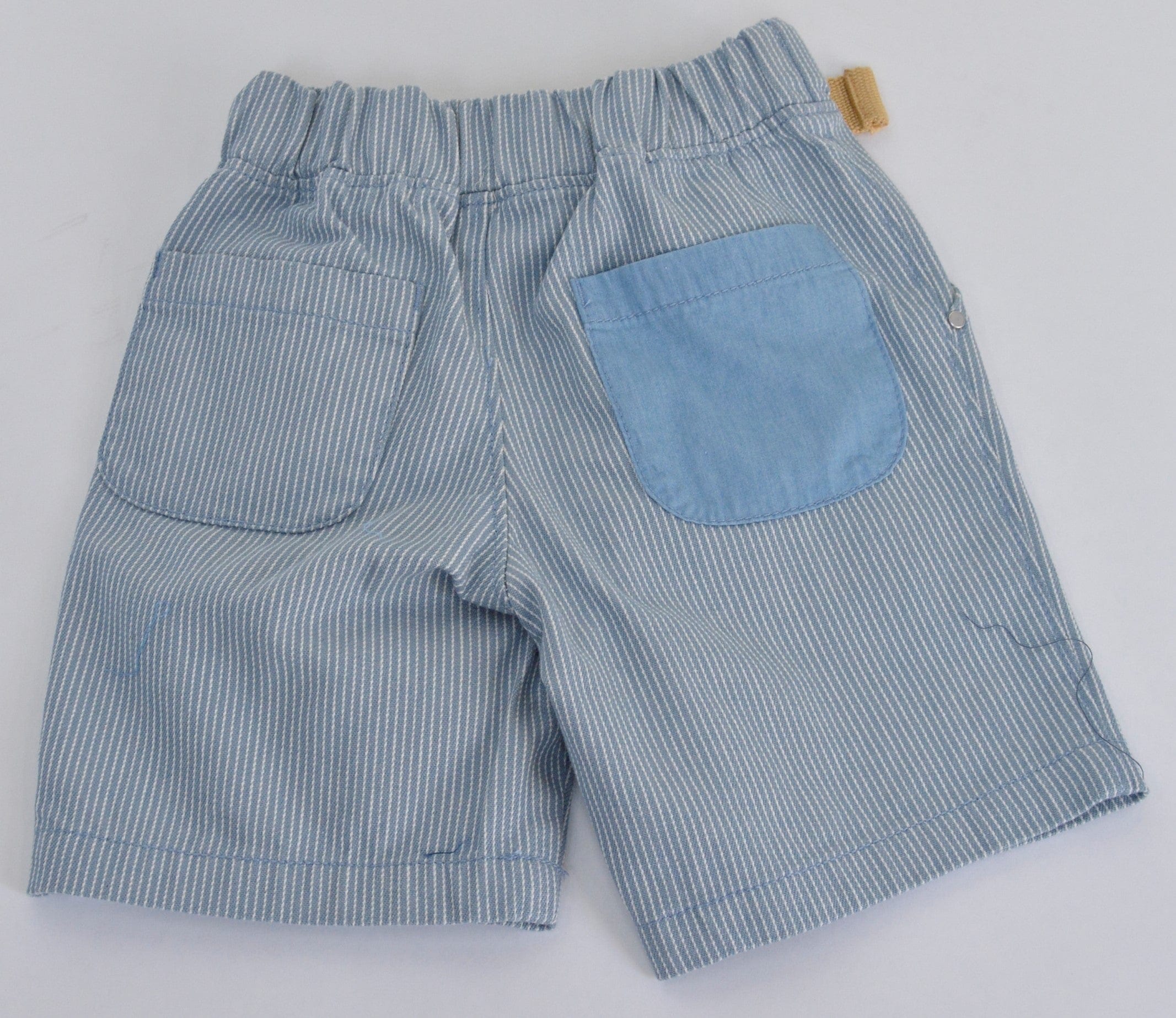 جينجرسنابس شورت أولادي خروج مخطط ملحق بحزام أزرق/أبيض