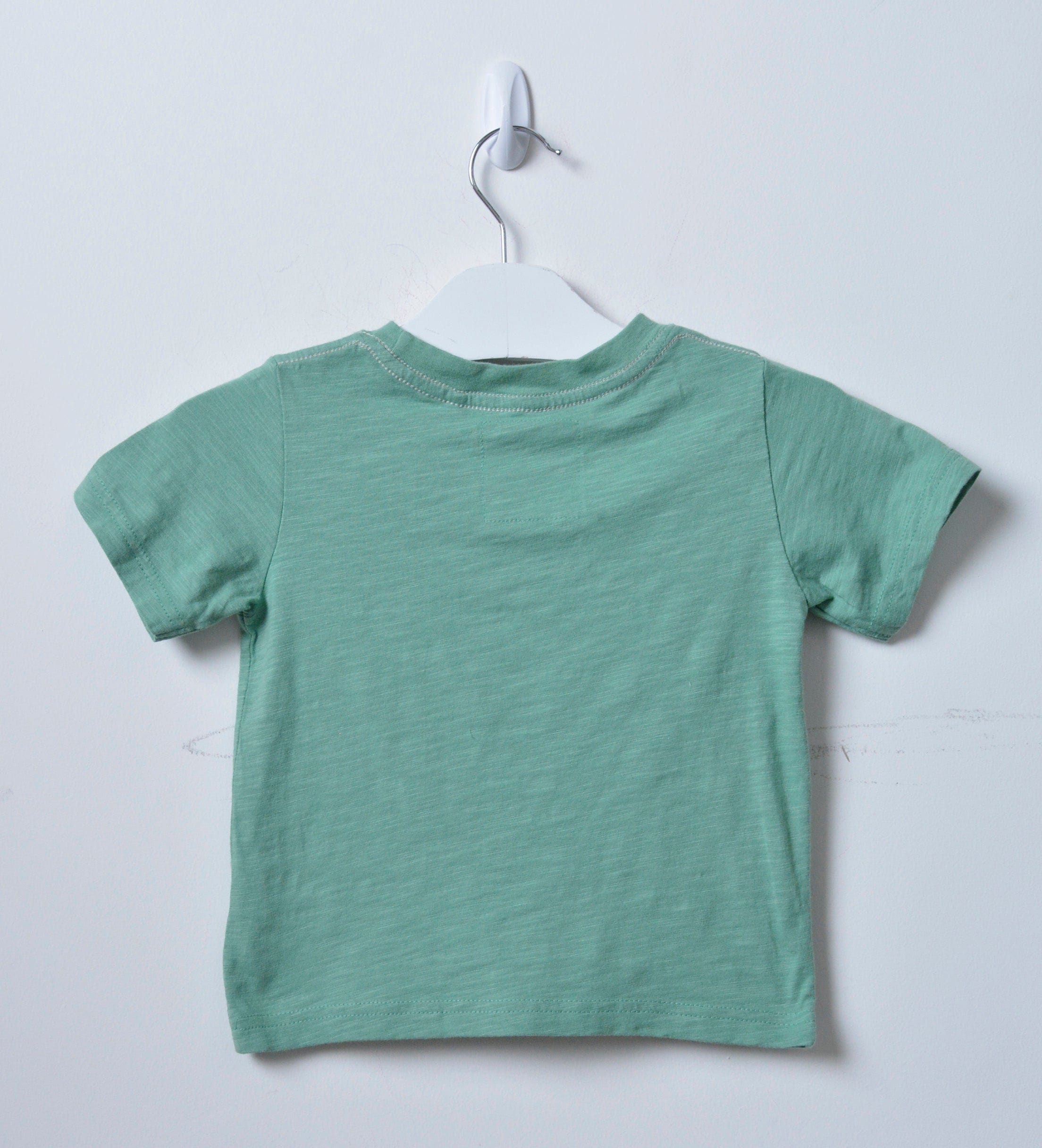 جينجرسنابس تي شيرت ولادي للرضع بياقة دائرية بطبعة مأكولات بالون أخضر