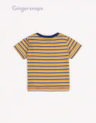 جينجرسنابس تي شيرت ولادي بنمط مخطط للرضع متعدد الألوان