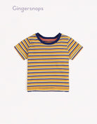 جينجرسنابس تي شيرت ولادي بنمط مخطط للرضع متعدد الألوان