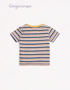 جينجرسنابس تي شيرت ولادي للرضع بنمط مقلم متعدد الألوان