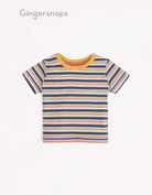 جينجرسنابس تي شيرت ولادي للرضع بنمط مقلم متعدد الألوان