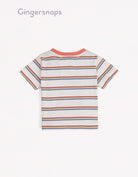 جينجرسنابس تي شيرت بيبي أولاد بنمط مخطط متعدد الألوان متعدد الألوان