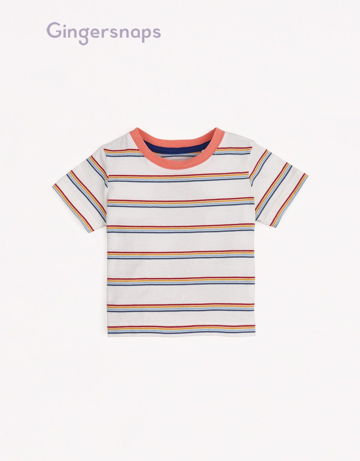 جينجرسنابس تي شيرت بيبي أولاد بنمط مخطط متعدد الألوان متعدد الألوان