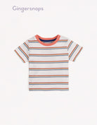 جينجرسنابس تي شيرت بيبي أولاد بنمط مخطط متعدد الألوان متعدد الألوان