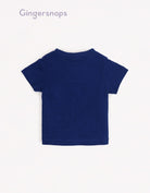 جينجرسنابس تي شيرت بيبي أولاد صيفي بطبعة أمامية أزرق