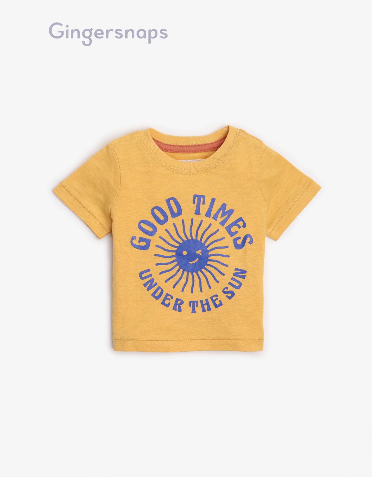 جينجرسنابس تي شيرت بيبي أولاد بطبعة شمس ذهبي