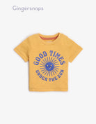جينجرسنابس تي شيرت بيبي أولاد بطبعة شمس ذهبي