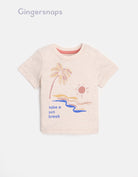 جينجرسنابس تي شيرت بيبي أولاد بطبعة منظر طبيعي البيج