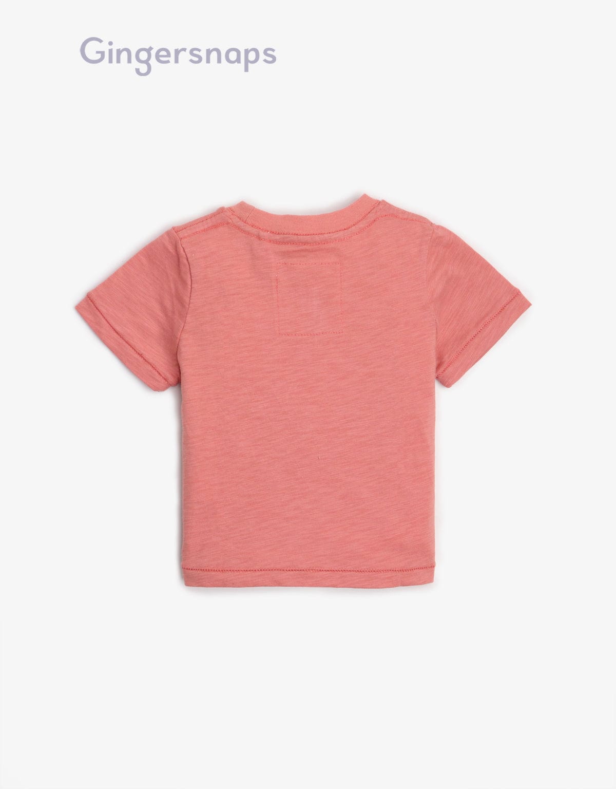 جينجرسنابس تي شيرت بيبي أولاد بتطريز على الصدر وردي