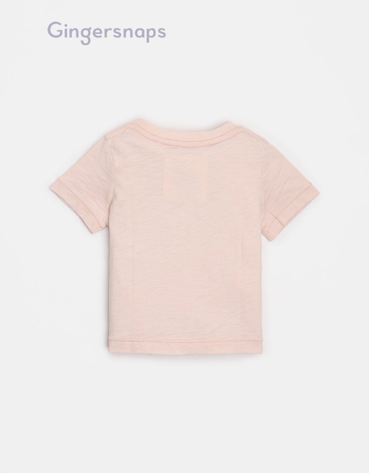 جينجرسنابس تي شيرت بيبي أولاد بطبعة أمامية وردي