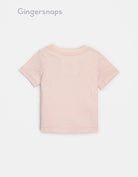 جينجرسنابس تي شيرت بيبي أولاد بطبعة أمامية وردي
