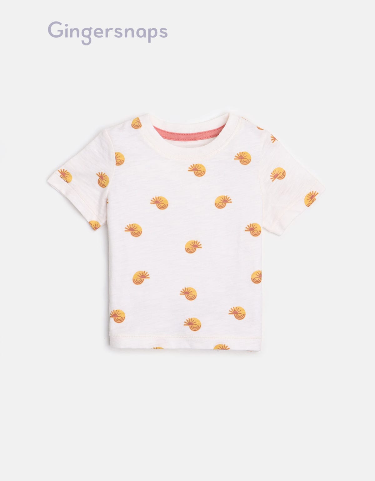 جينجرسنابس تي شيرت بيبي أولاد بطبعة حلزون أبيض