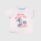 جينجرسنابس تي شيرت رضع ولادي بطبعة دراجة من الأمام رمادي