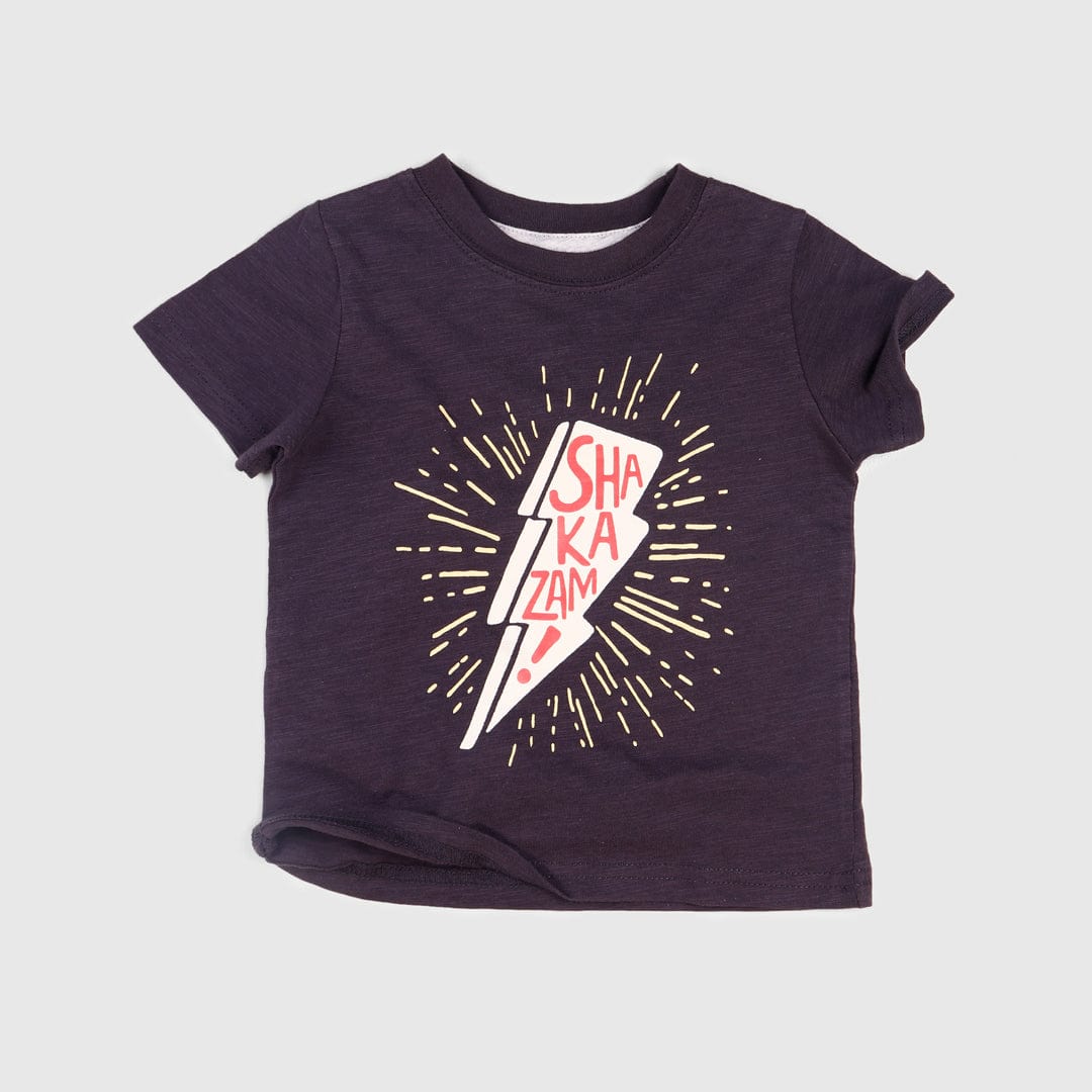 جينجرسنابس تيشيرت بجيب واحد نص كم أولادي أسود