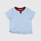 جينجرسنابس تي شيرت رضع ولادي صيفي بحواف مطرزة أزرق