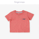 جينجرسنابس تي شيرت ولادي للرضع بياقة دائرية سادة وردي